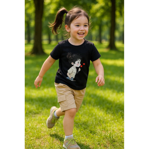 Children's sweatshirt with fur collar