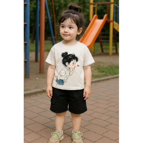 Children's sweatshirt with fur collar