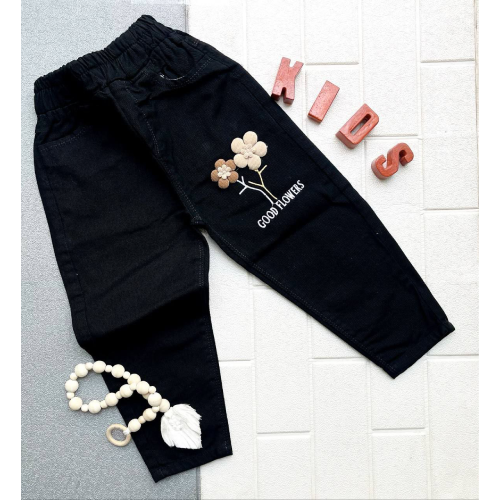 Girls' Slash Pants, Embroidered Teddy Code Model