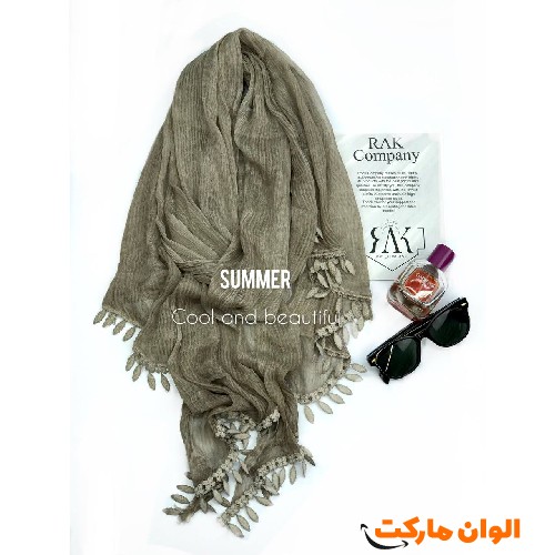 Women's shawl, woolen, corduroy, model
