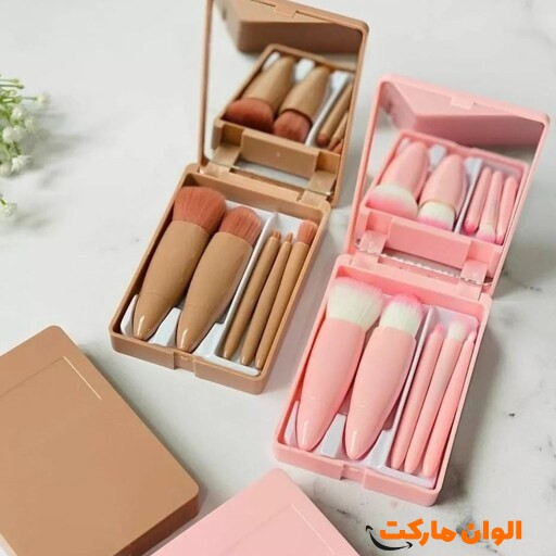 براش-آرایشی-صورت-پنج-تیکه-کد--صادرات-خرید-عمده-تکی-تخفیف-