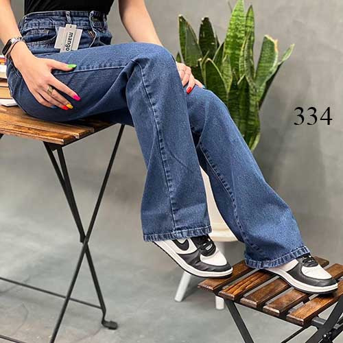  شلوار زنانه جین نیم بگ D579