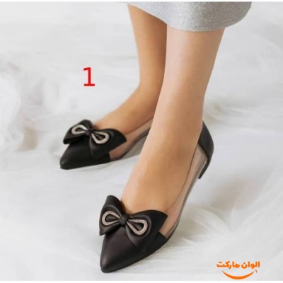 کفش زنانه مدل جدید کالج نگین پاپیون آخوندی تک و عمده کد G1164