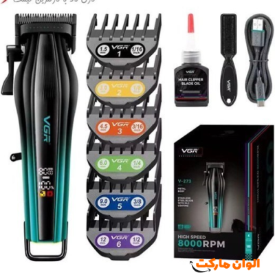 ماشین اصلاح حرفه‌ای وی‌جی‌آر مدل VGR V-273کد G1201 تک و عمده