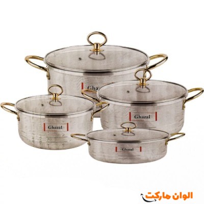  سرویس قابلمه ۷ پارچه غزل Ghazal کد d045 تک و عمده