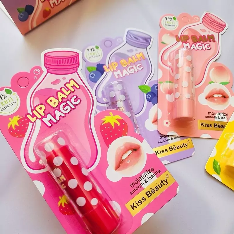 Moisturizing lip balm, beauty case, code 0991, export, good smell, fruity scent, cheap, suitable
