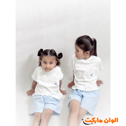 Children's T-shirt-pants-set-ice-cream-model-code-g-1421-export-manufactured-Tehran-