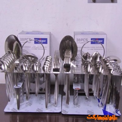 پخش سرویس قاشق وچنگال ۳۸ پارچه یونیک آلمان مدل A-3876  تک و عمده کدZ240
