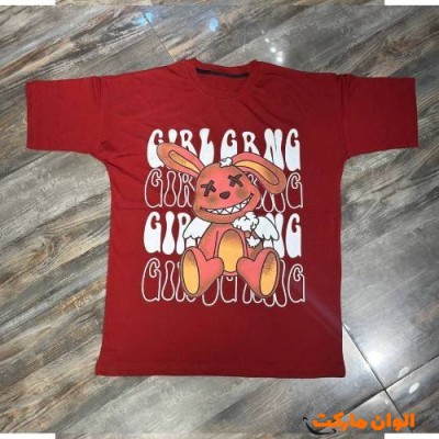 تیشرت زنانه لانگ قواره دار مدل خرگوش کد G1594
