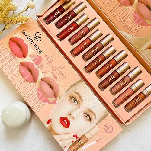 پک رژ مایع گلدن رز 12 عددی D800