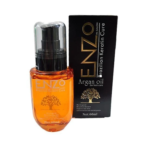 روغن مو   آرگان و کراتین مو انزو Enzo: Enzo argan oil for hair care با حجم 60 میل کد d146