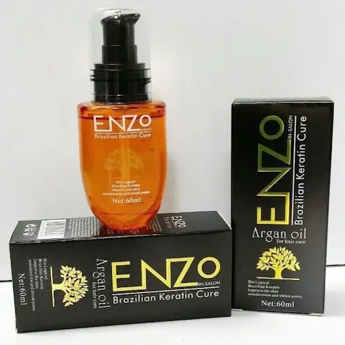 روغن مو   آرگان و کراتین مو انزو Enzo: Enzo argan oil for hair care با حجم 60 میل کد d146