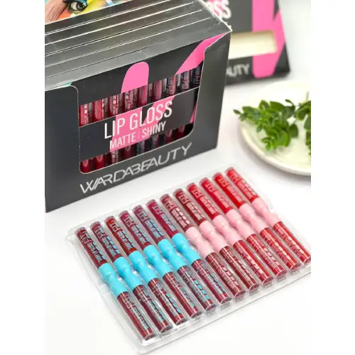 Warda Beauty Double-Sided Liquid Lipstick, Pack of 12