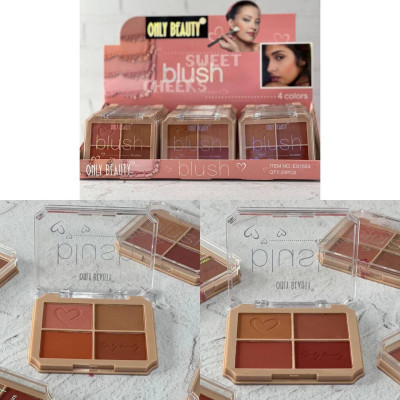 رژ گونه 4 رنگ مارک ONLY BEAUTY کد M178