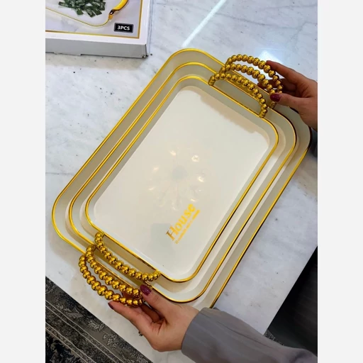 Three-piece-reception-tray-pearl-handle-code-d205