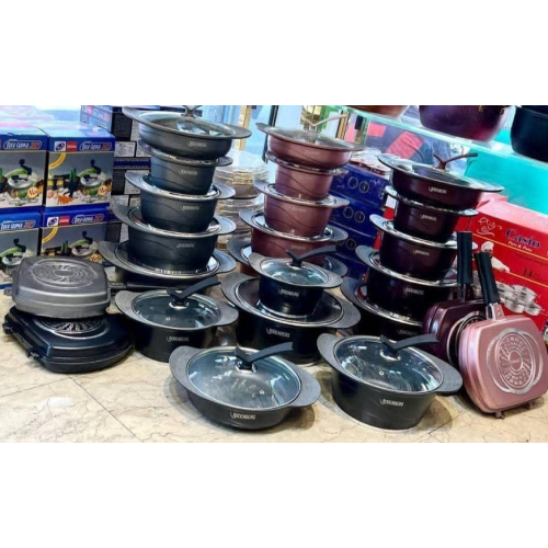 خرید سرویس قابلمه رودنبرگ 12 پارچه چدن کد M197 تک و عمده 
