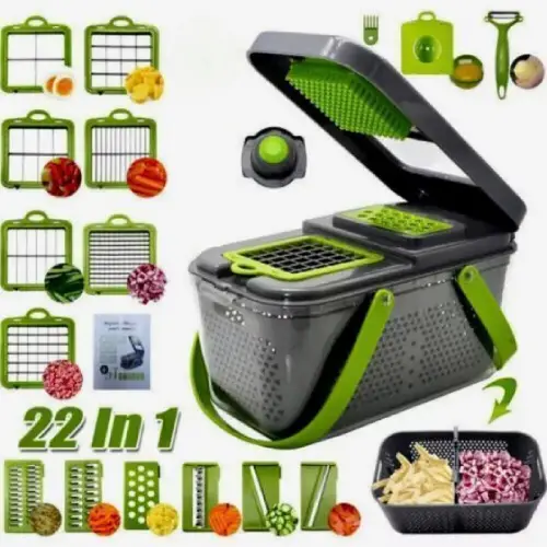 پخش ست خردکن سبزیجات چندمنظوره 22 تکه دستی AB-217 تک و عمده