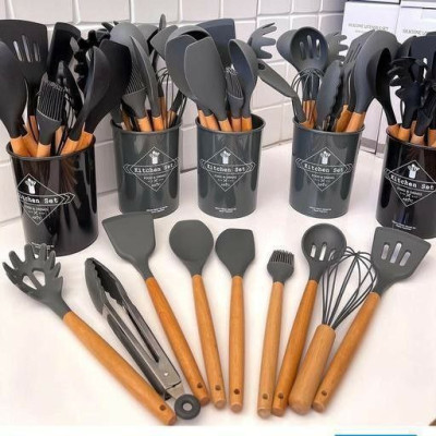 خرید  ابزار سیلیکونی KITCHEN SET ست 12 تکه ابزار  کد M275 تک و عمده 