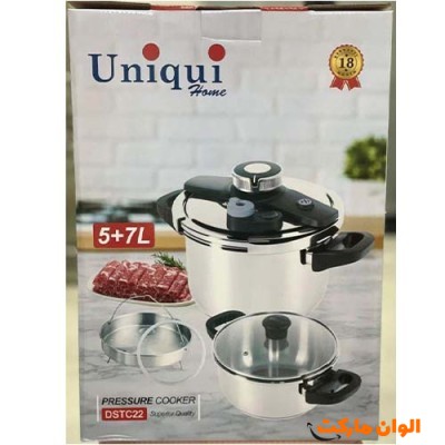 زودپز رو گازی دوقلو یونیک آلمان مدل Unique 5+7 ظرفیت5+7 لیتری کد d251