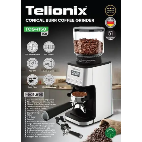 آسیاب قهوه تلیونیکس مدل TCG4151 کدM289