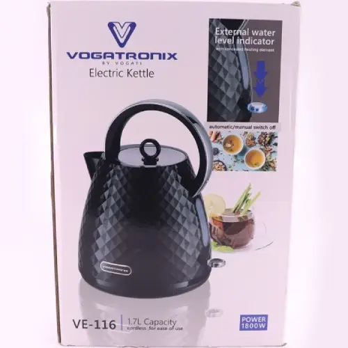 خرید کتری برقیوگاترونیکس الماسی مدل VE-116 کد G2115 تک  و عمده 